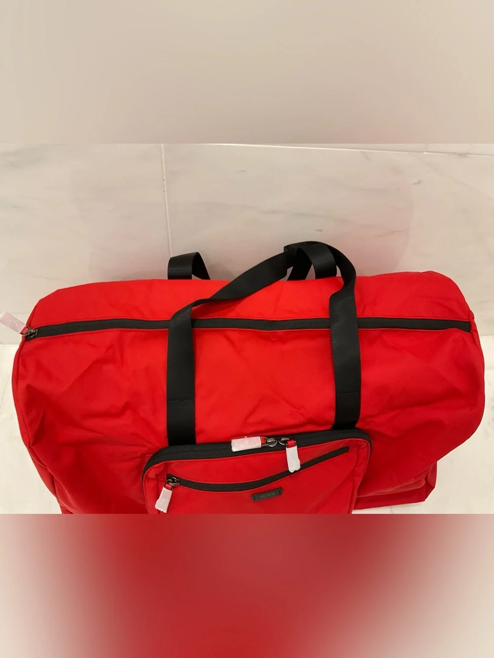 NEW TUMI Voyageur JUST IN CASE Packable 20.5” Duffel Bag - TUMI RED